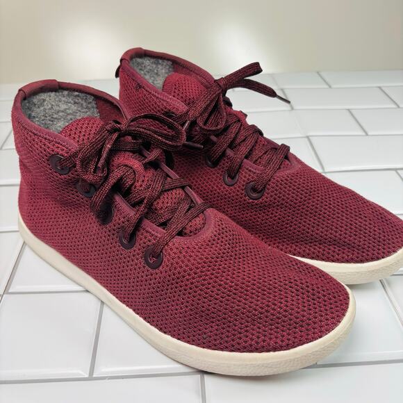 Allbirds Wool Tree Toppers  Sneakers Maroon Burgundy Running‎ Shoes Size 10 - Picture 1 of 9